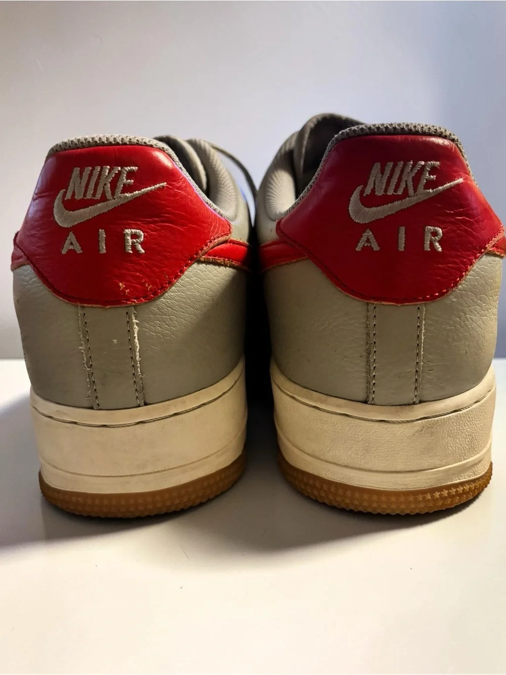 Nike Air Force 1 Low By You Gray Red Sneakers Men’s Size 15